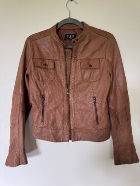 Authentic Florentine Leather Jacket - Made in Italy - Black - S